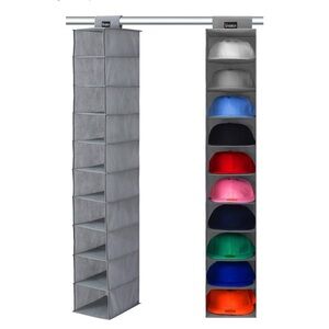 10 shelf hanging hat rack